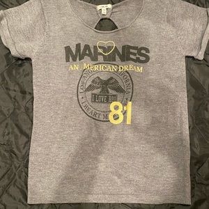 Marines Gray Sweater size Med Keyhole cutout back